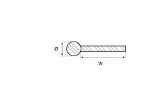 PVC Flag Strip Round Ø 8,0mm with 20 mm
Transparent Blue [100m/roll]